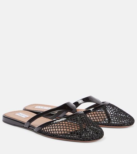 Alaïa Mules Infradito in rete e pelle - Alaia - Modalova