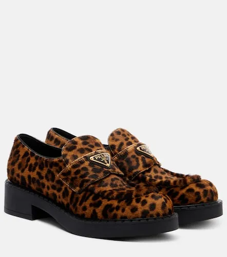 Mocasines Chocolate de pelo de becerro - Prada - Modalova