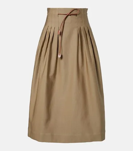 Falda midi Tempio de sarga de algodón - Max Mara - Modalova