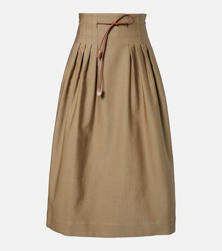 Falda midi Tempio de sarga de algodón - Max Mara - Modalova