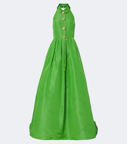 Embellished pleated silk gown - Carolina Herrera - Modalova