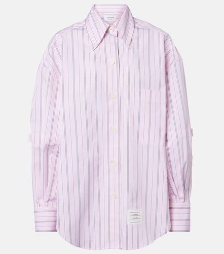 Camicia in popeline di cotone a righe - Thom Browne - Modalova