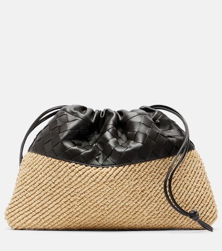 Dustbag Small raffia and leather pouch - Bottega Veneta - Modalova