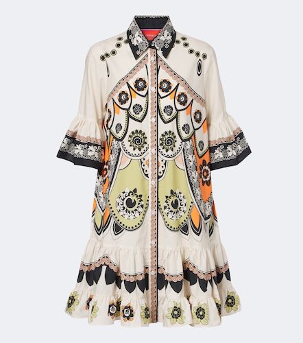 Printed tiered cotton poplin minidress - La DoubleJ - Modalova