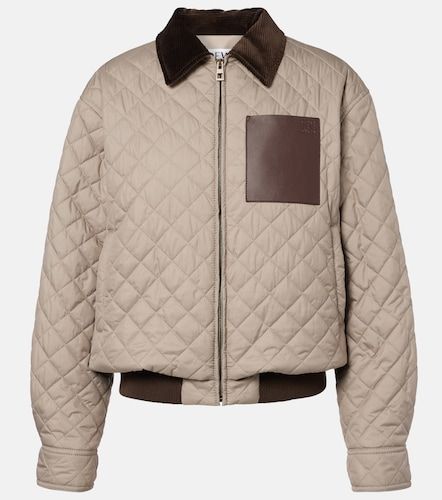 Giacca trapuntata Anagram con pelle - Loewe - Modalova