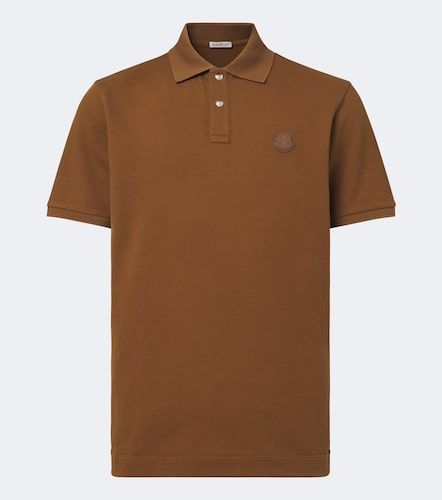 Polo de piqué de algodón con piel - Moncler - Modalova