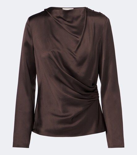 Anya draped satin top - Loulou de Saison - Modalova