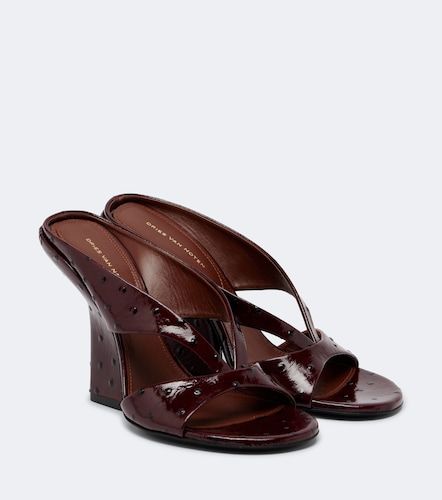 Mules con cuña de charol - Dries Van Noten - Modalova