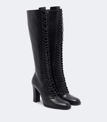 Leather knee-high boots - Dolce&Gabbana - Modalova