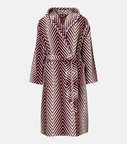 Albornoz de rizo de algodón en zigzag - Missoni - Modalova