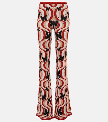 Printed high-rise flare pants - Alessandra Rich - Modalova