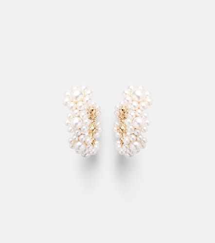 Jardin Boucle 14kt gold earrings with freshwater pearls - Sophie Bille Brahe - Modalova