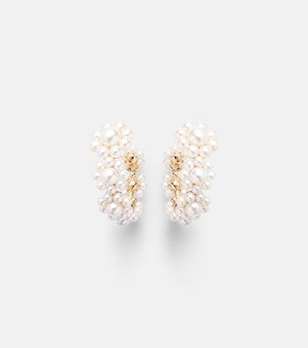 Orecchini Jardin Boucle in oro 14kt con perle - Sophie Bille Brahe - Modalova