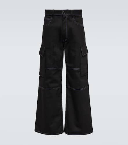 Wide-leg cotton gabardine cargo pants - Marni - Modalova