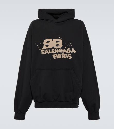 Sudadera con capucha de algodón con logo - Balenciaga - Modalova