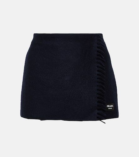 Minifalda de cachemir con flecos - Prada - Modalova