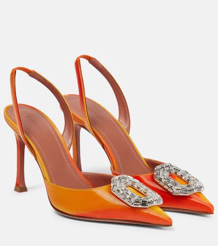 Camelia 90 PVC slingback pumps - Amina Muaddi - Modalova