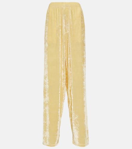 Balenciaga Wide-leg velvet pants - Balenciaga - Modalova