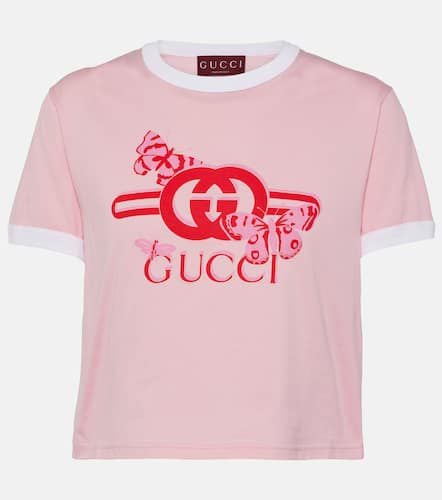 Interlocking G cotton jersey T-shirt - Gucci - Modalova