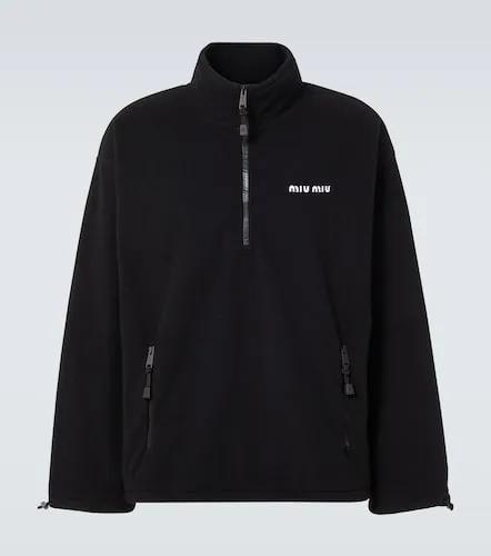 Miu Miu Fleece half-zip sweater - Miu Miu - Modalova