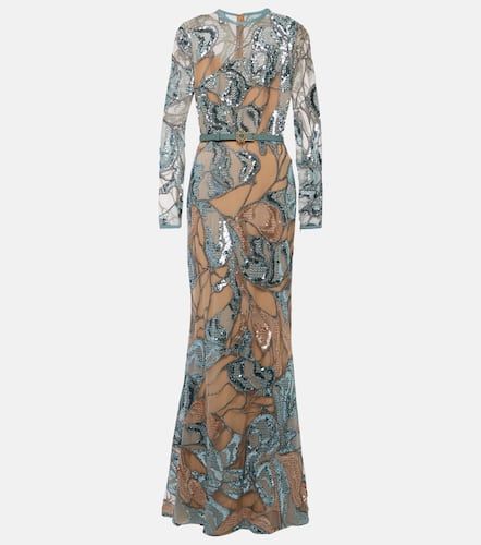 Verzierte Robe aus einem Seidengemisch - Elie Saab - Modalova