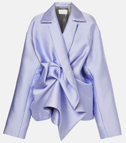 Gathered satin jacket - Dries Van Noten - Modalova