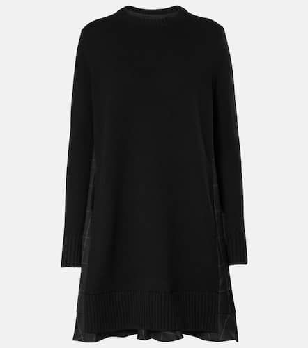 Windowpane checked wool minidress - Sacai - Modalova