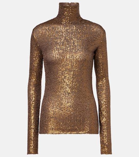 Sequined turtleneck top - Norma Kamali - Modalova