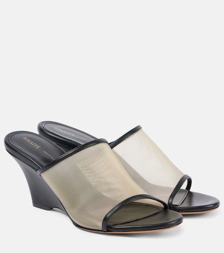 Sandali Marion in pelle e mesh con zeppa - Khaite - Modalova
