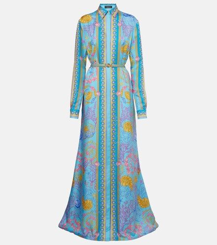 Maxikleid Waterproof Barocco aus Seiden-Twill - Versace - Modalova