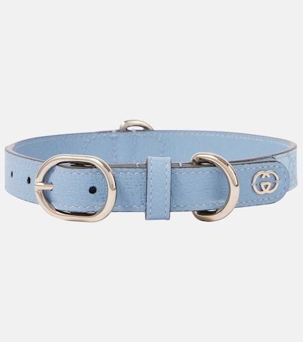 Collar para perro con piel y GG - Gucci - Modalova