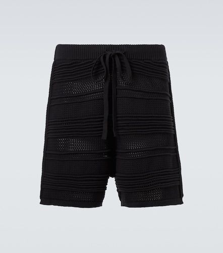 Cotton-blend crochet Bermuda shorts - Commas - Modalova