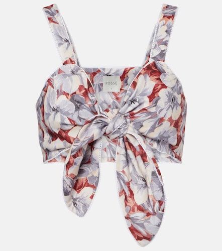 Posse Crop top Luna de lino floral - Posse - Modalova