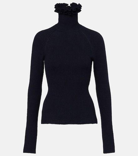 Wool and silk-blend turtleneck sweater - Alaia - Modalova