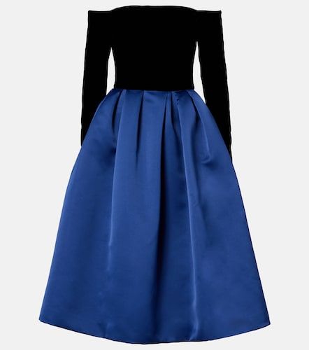 Abito midi in crêpe e raso - Carolina Herrera - Modalova