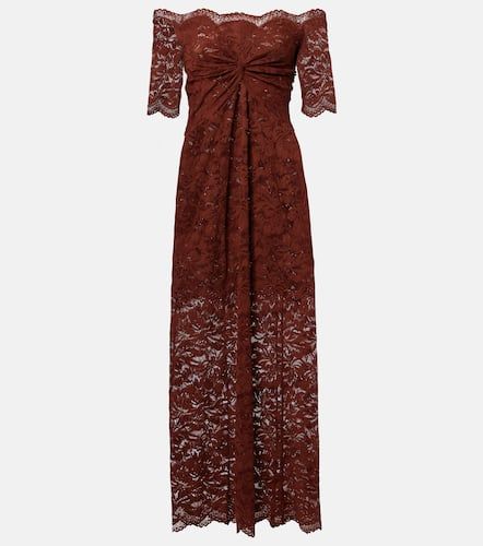 Off-shoulder lace maxi dress - Rabanne - Modalova