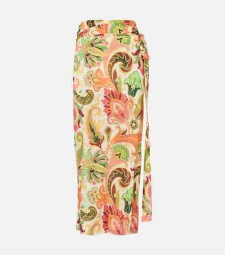 Floral cotton and silk beach cover-up - Etro - Modalova