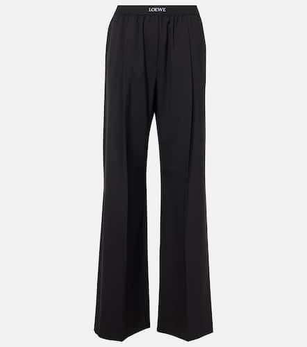 Loewe High-rise wool wide-leg pants - Loewe - Modalova