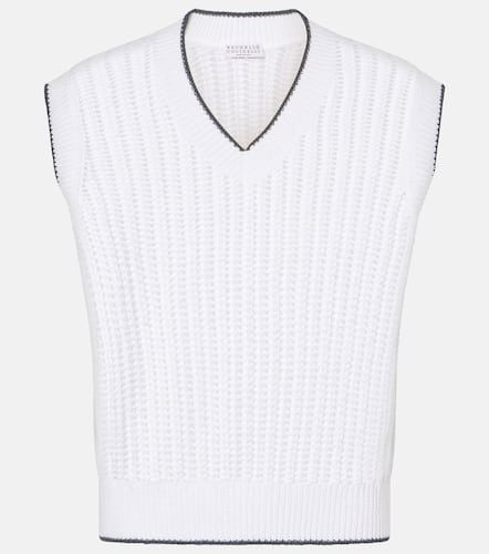 Cotton sweater vest - Brunello Cucinelli - Modalova