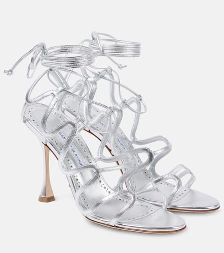 Fawda 105 metallic leather sandals - Manolo Blahnik - Modalova