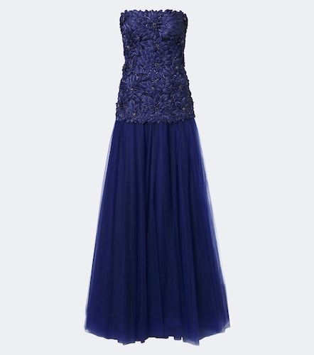 Abito lungo Gisella in tulle e raso di Lurex® - Costarellos - Modalova