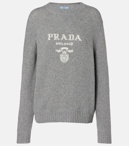 Pullover in lana e cashmere con intarsio - Prada - Modalova