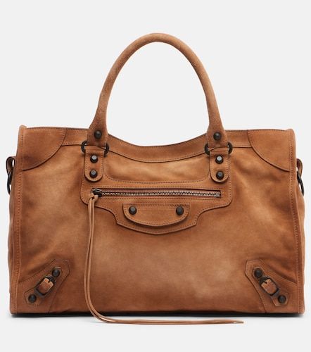 Le City Medium suede top-handle bag - Balenciaga - Modalova
