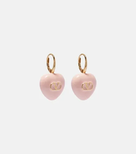 Ohrringe Cœur Royal VLogo mit Emaille - Valentino Garavani - Modalova