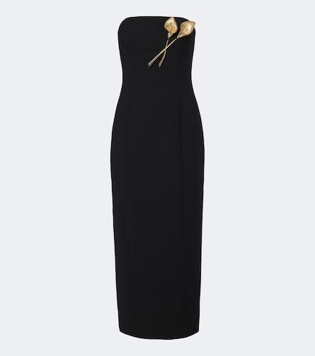 Vestido bustier en mezcla de lana adornado - Carolina Herrera - Modalova