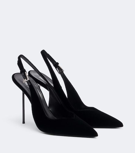 Pumps slingback Lidia in velluto - Paris Texas - Modalova