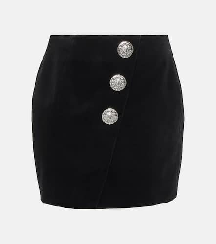 Minifalda de terciopelo adornada - Balmain - Modalova