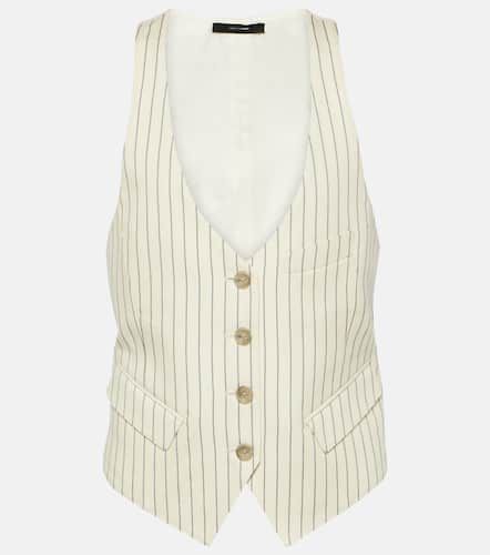 Pinstripe wool and silk-blend vest - Tom Ford - Modalova