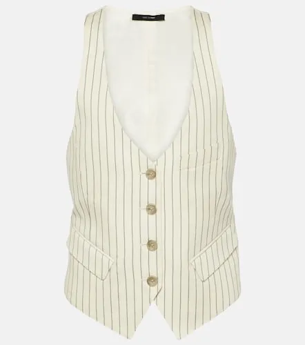 Pinstripe wool and silk-blend vest - Tom Ford - Modalova