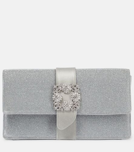 Capri Glitter embellished clutch - Manolo Blahnik - Modalova